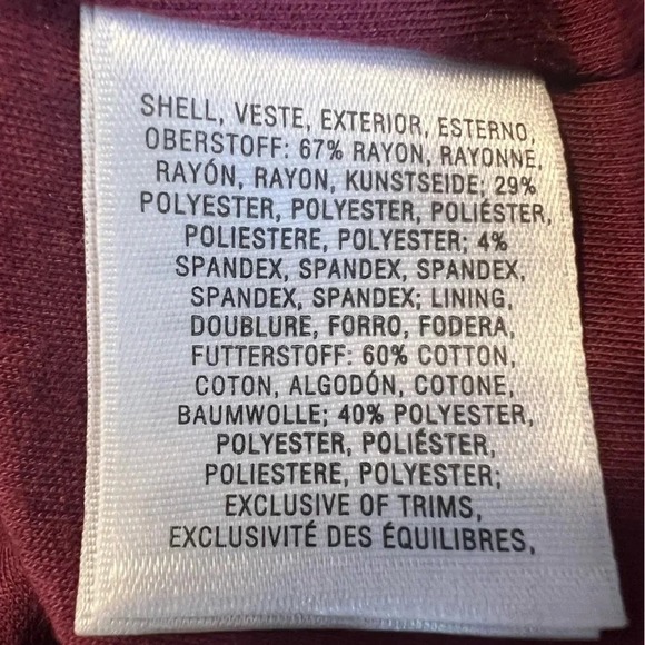 Anthropologie Maeve Burgundy White Short Sleeve A-Line Mini Dress. Size Medium. - Picture 10 of 12